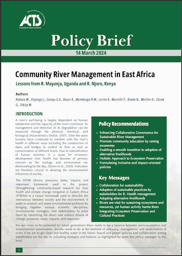 Community River Management in East Africa - Lessons from R. Mayanja, Uganda and R. Njoro, Kenya